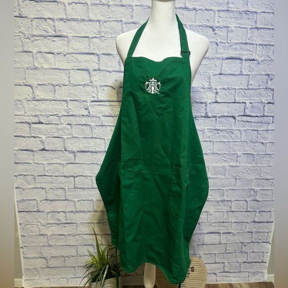 STARBUCKS Coffee Barista Green Apron Employee Uniform. - Picture 1 of 6